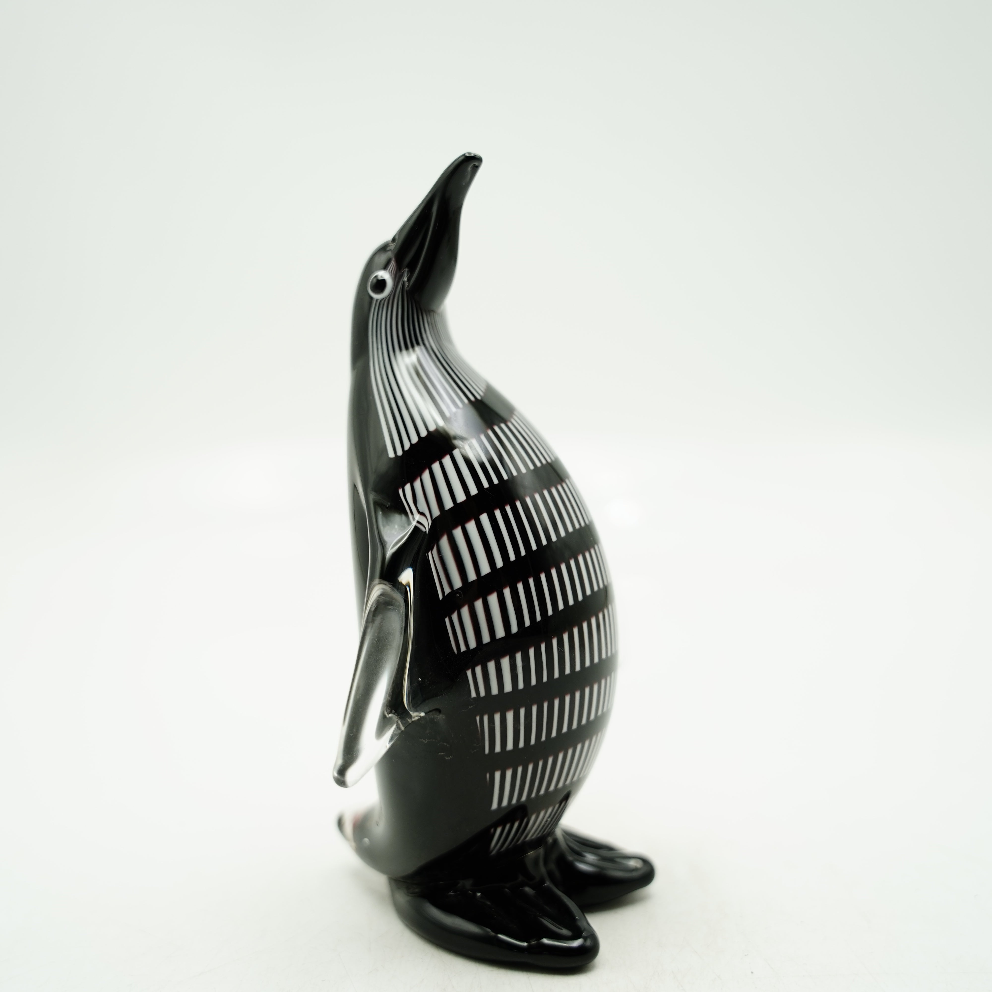 Glasfigur Pinguin Höhe ca. 18,5cm Handarbeit