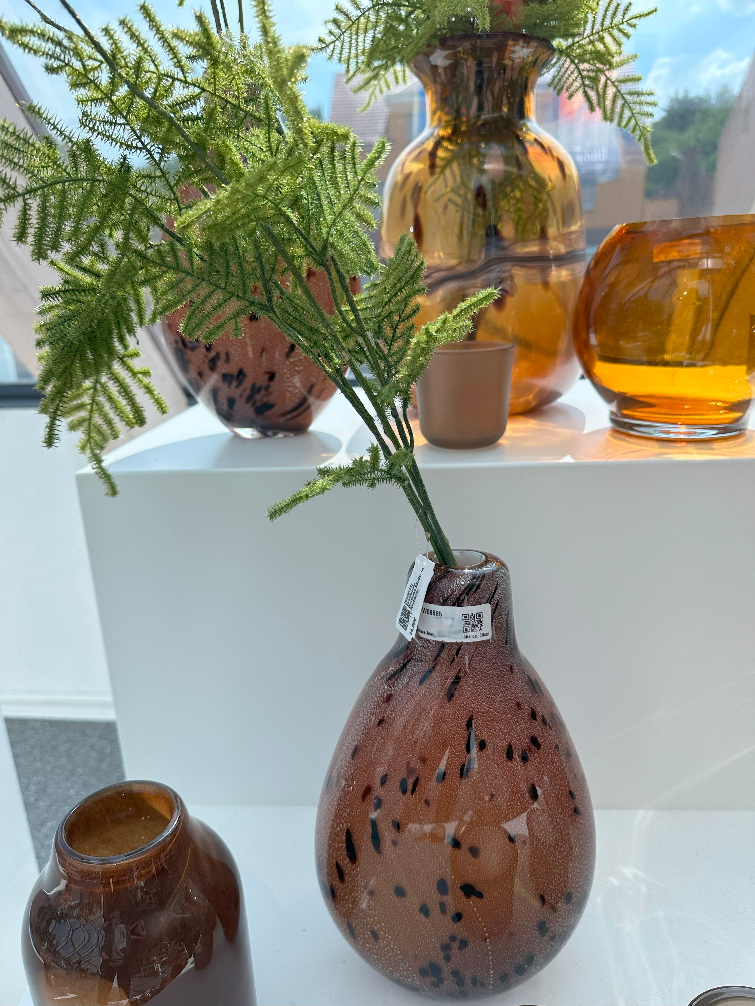 Vase Murano-Stil Gia Höhe ca. 30cm Handarbeit