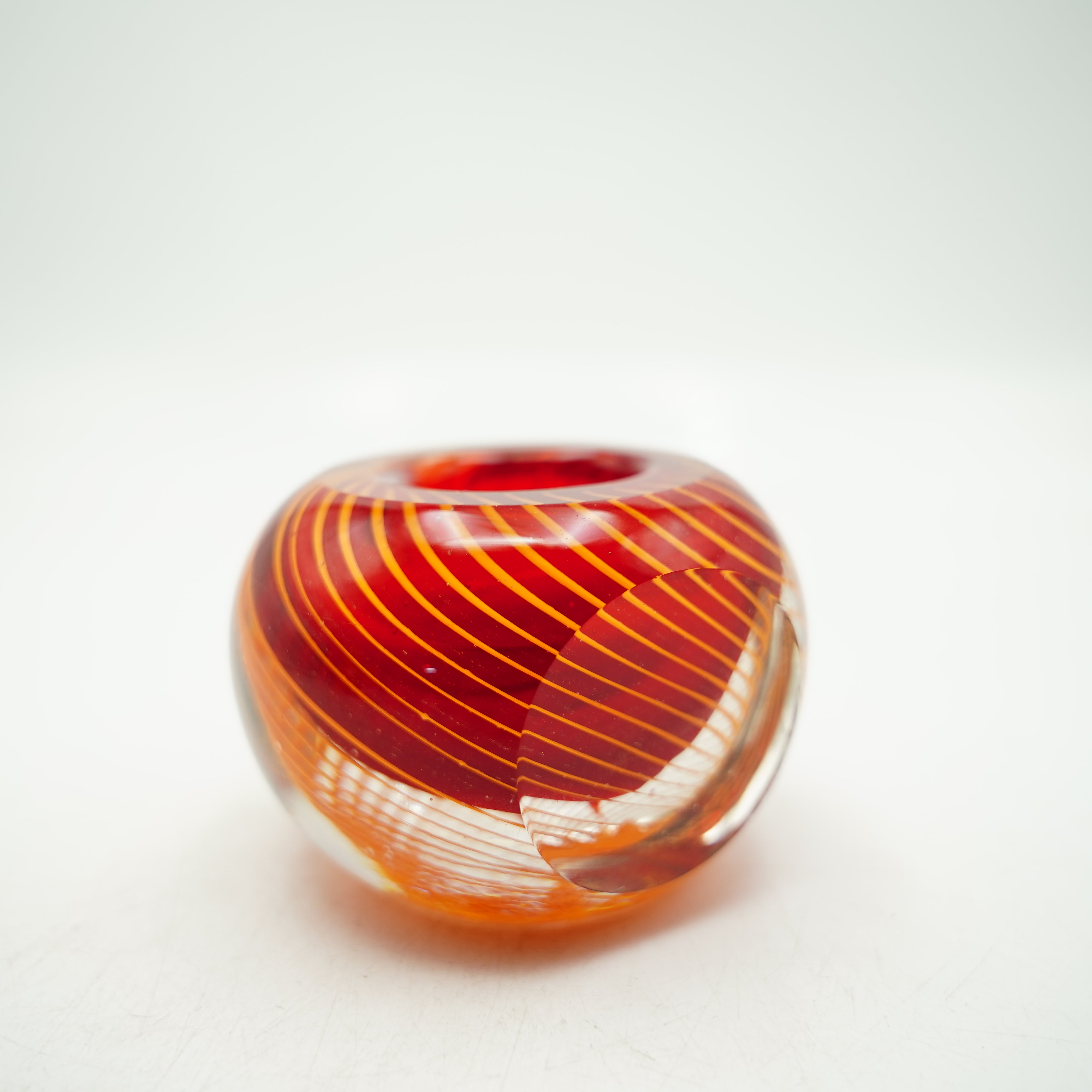 Teelichthalter Murano-Stil Rund Höhe ca. 8cm Handarbeit