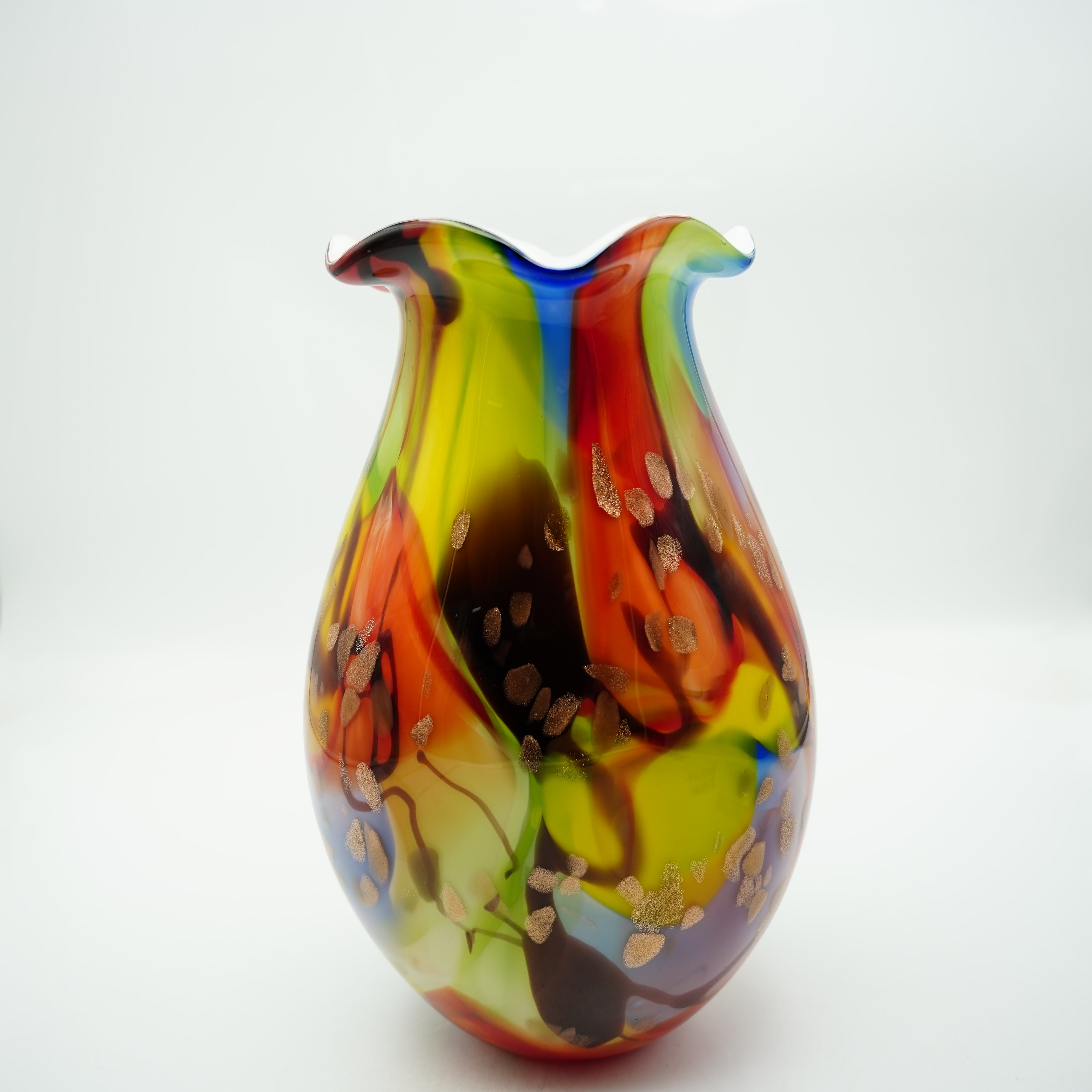 Vase Murano-Stil Irina Höhe ca. 39cm Bunt Handarbeit