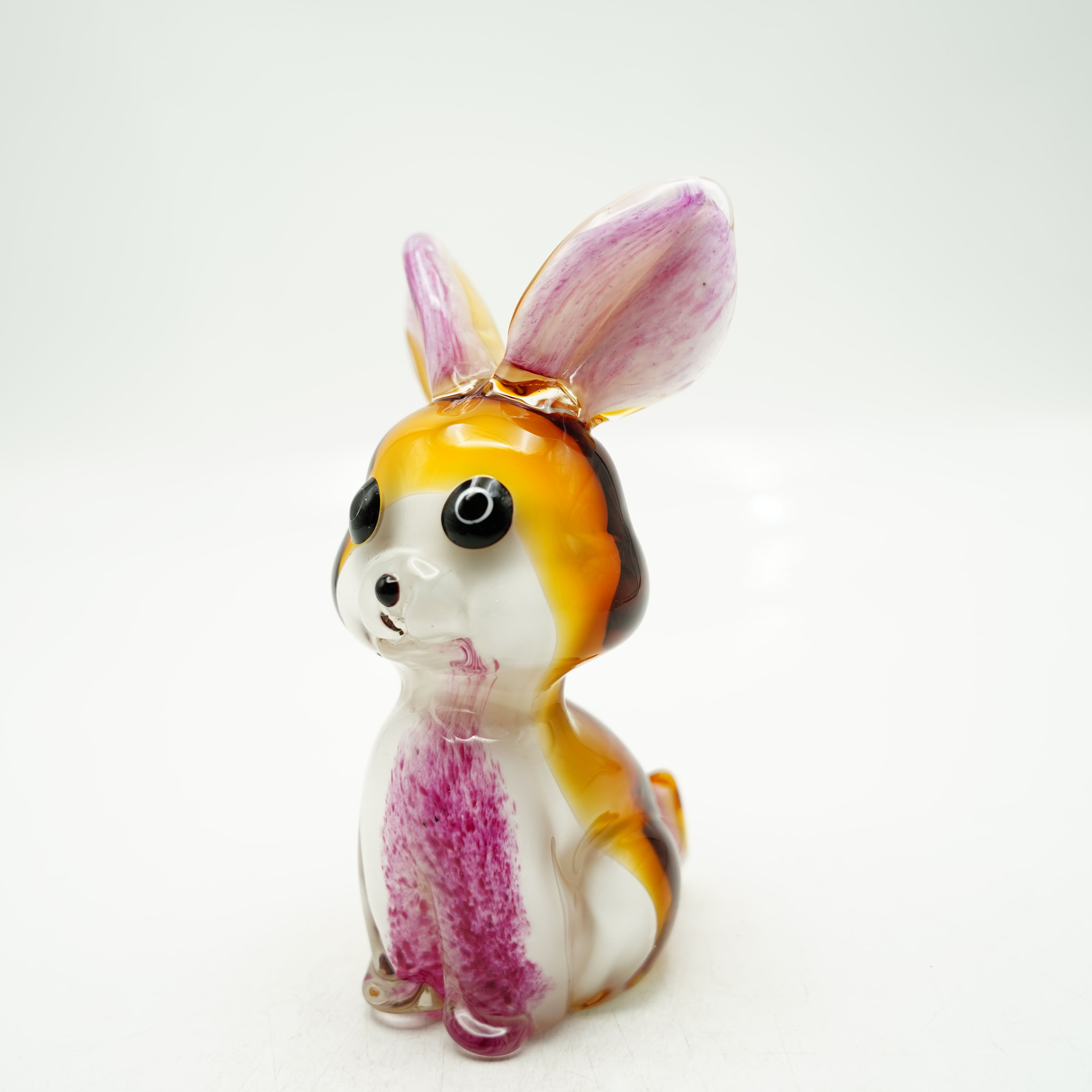 Glasfigur Hase Höhe ca. 19cm  Handarbeit