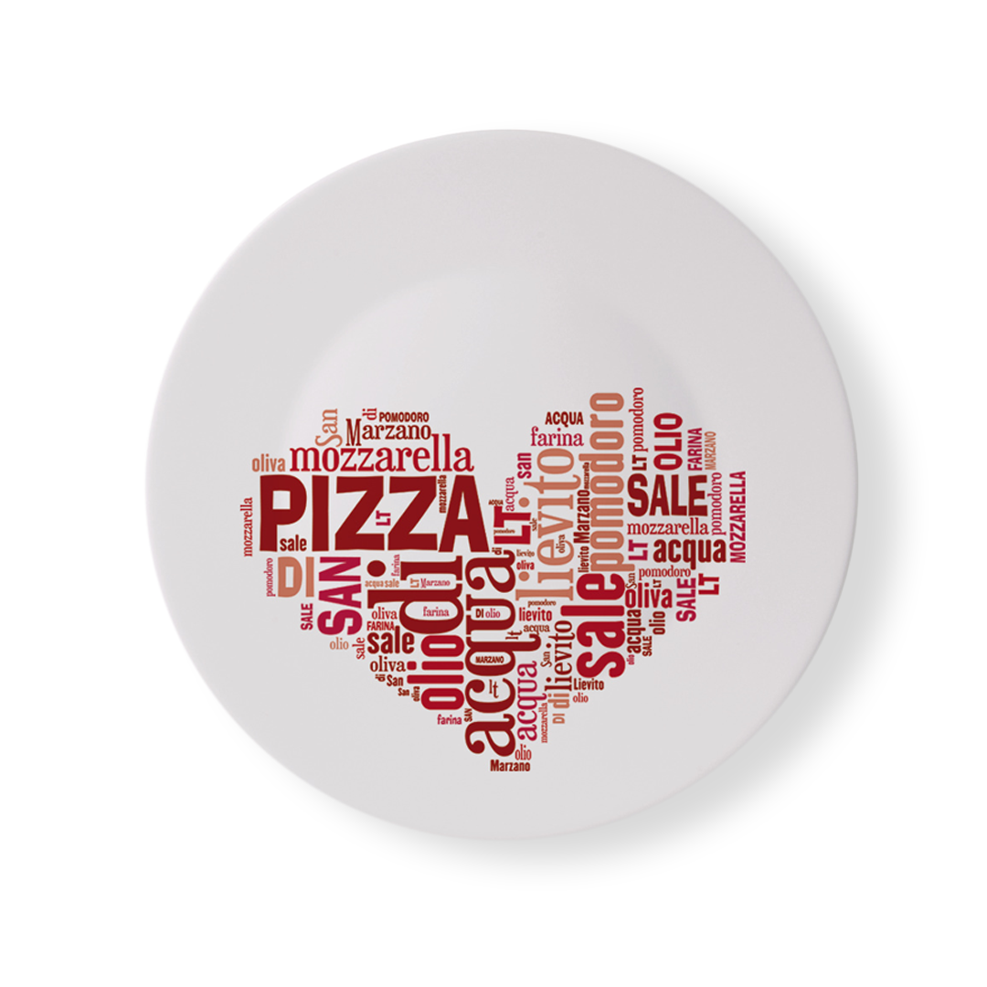 Pizzateller 33cm Rot 12er Set