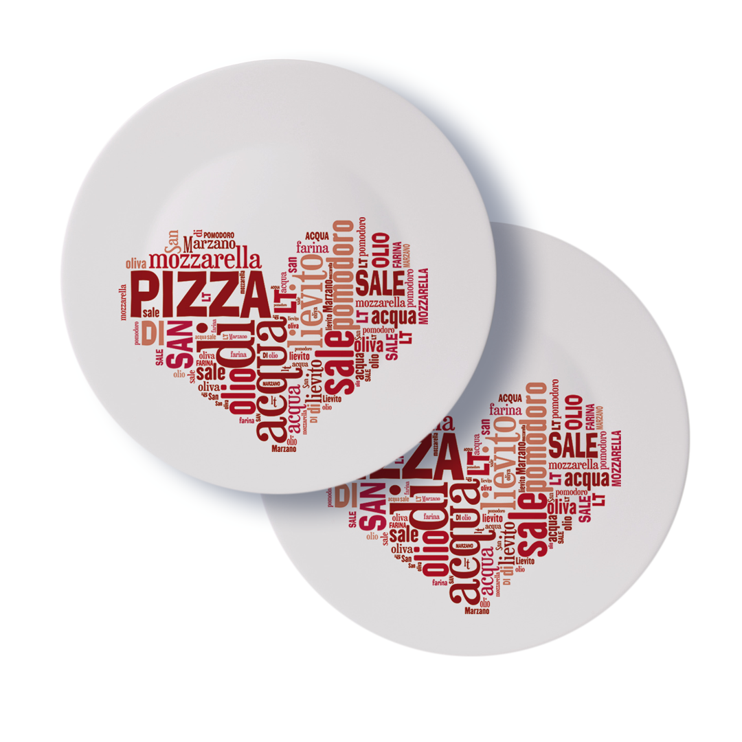 Pizzateller 33cm Rot 2er Set