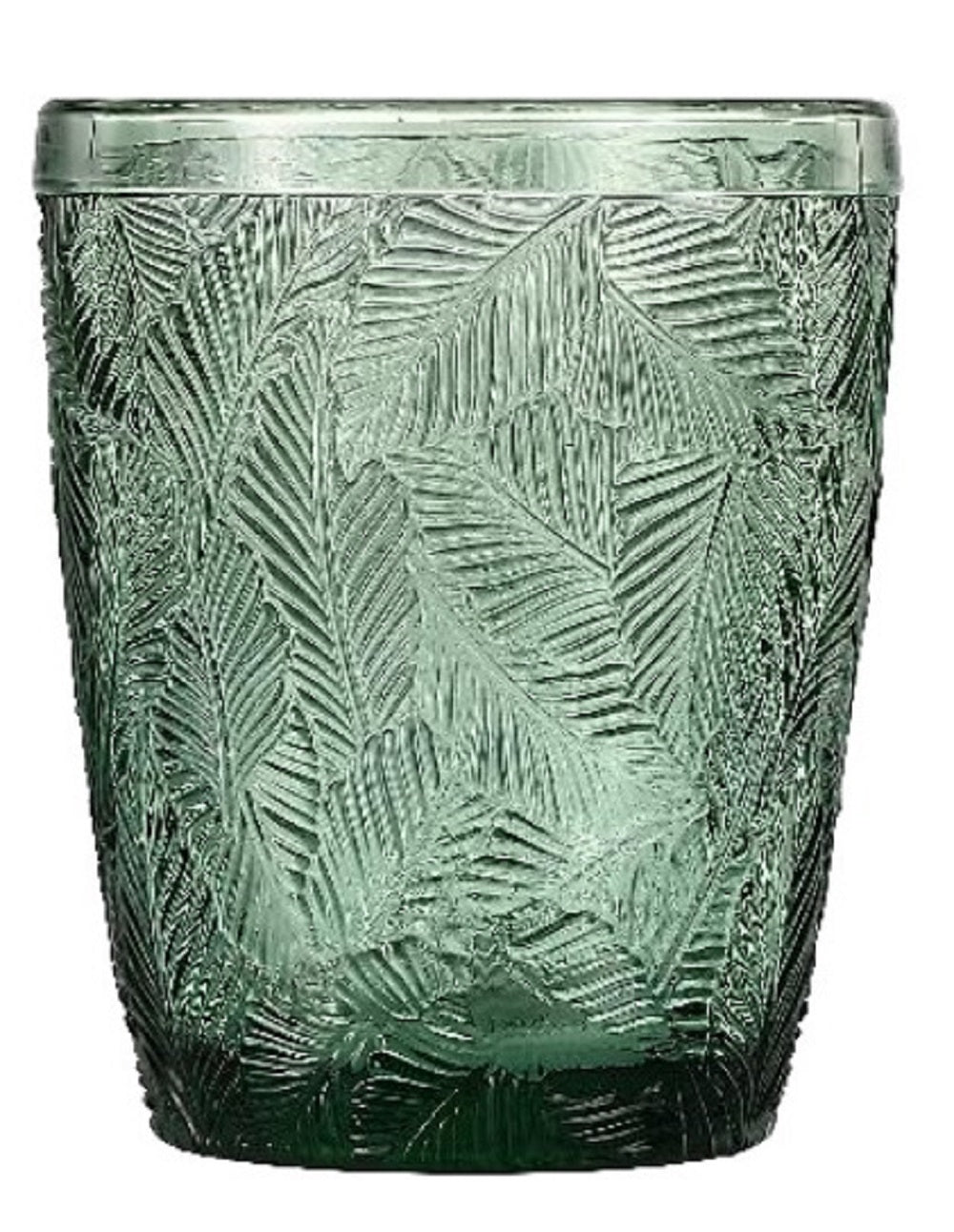 4er Set Trinkglas, Saftglas, Wasserglas Grün mit Gemischten Motive, ca. 300ml