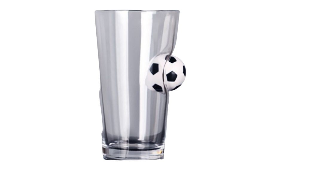 Longdrink Glas mit Golfball oder Fußball