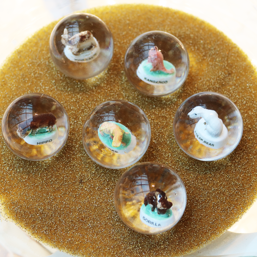 Murmeln mit Tierfiguren (30mm)