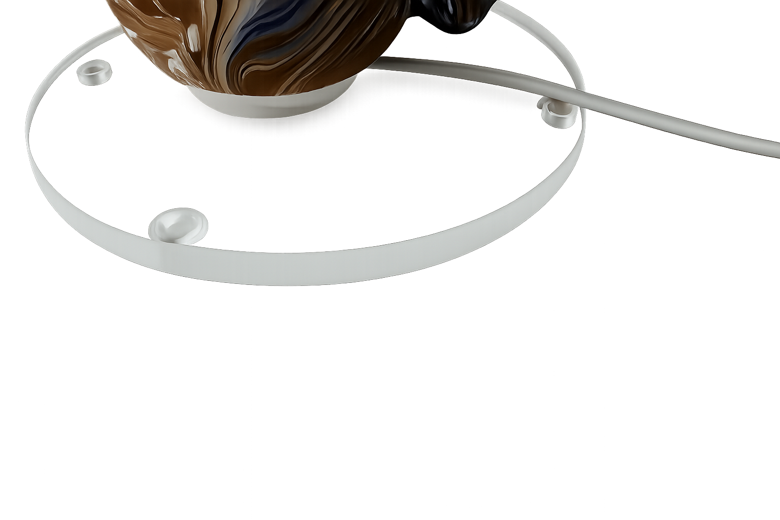 Handgefertigte Tischlampe, Höhe ca. 76 - 80cm