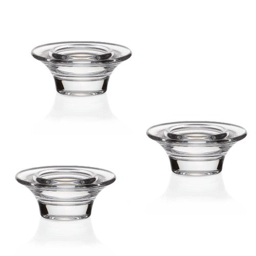 3 Teelichthalter aus Bleikristall 4,5cm