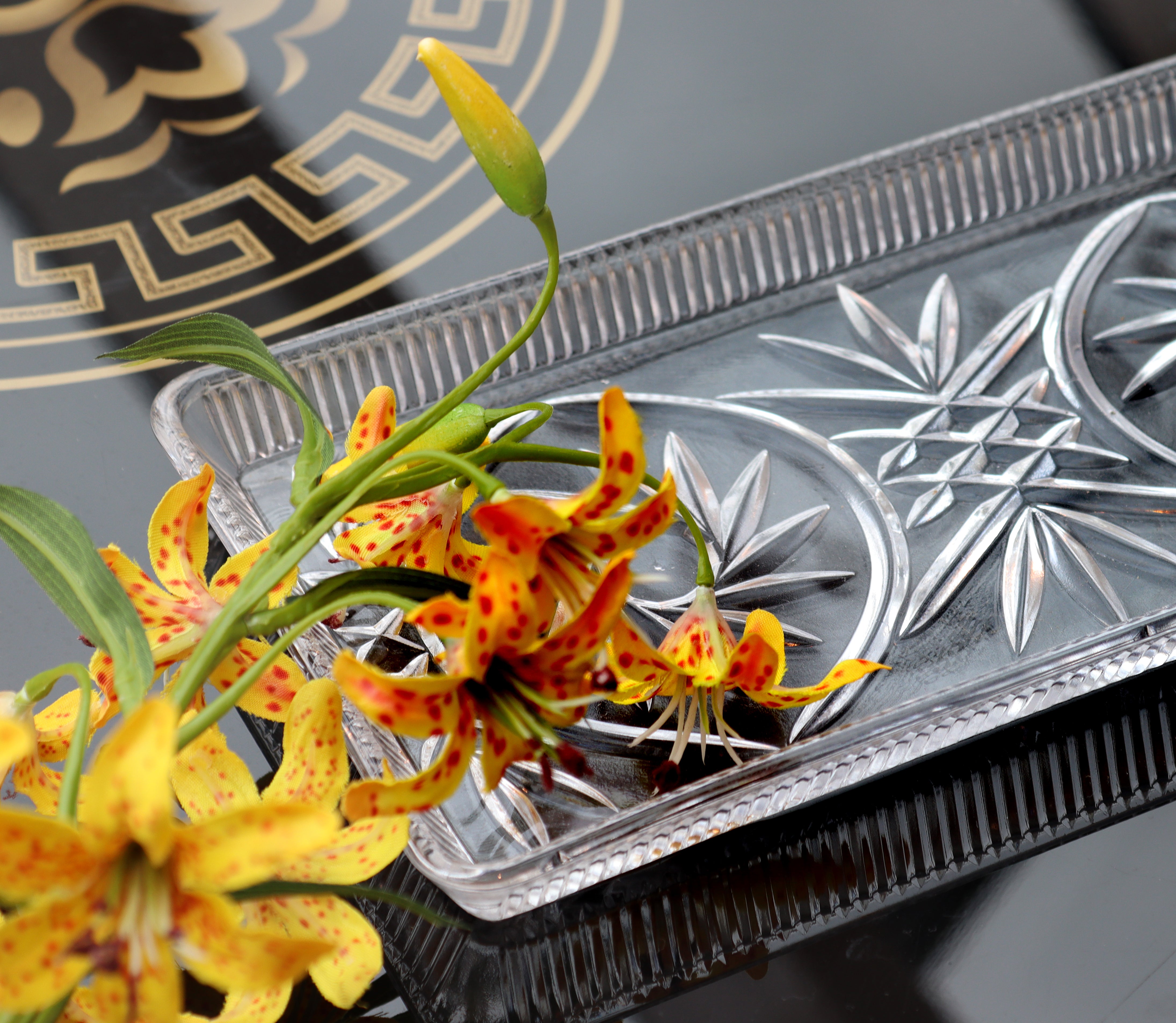 Platte aus Bleikristall 2er Set 28cm