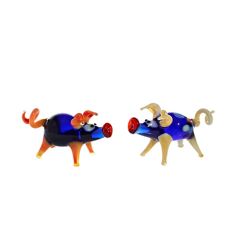 Schweinchen Mini Plus 4-5cm Glas Tier Figuren Sammeln Vitrine Miniatur Bauernhof