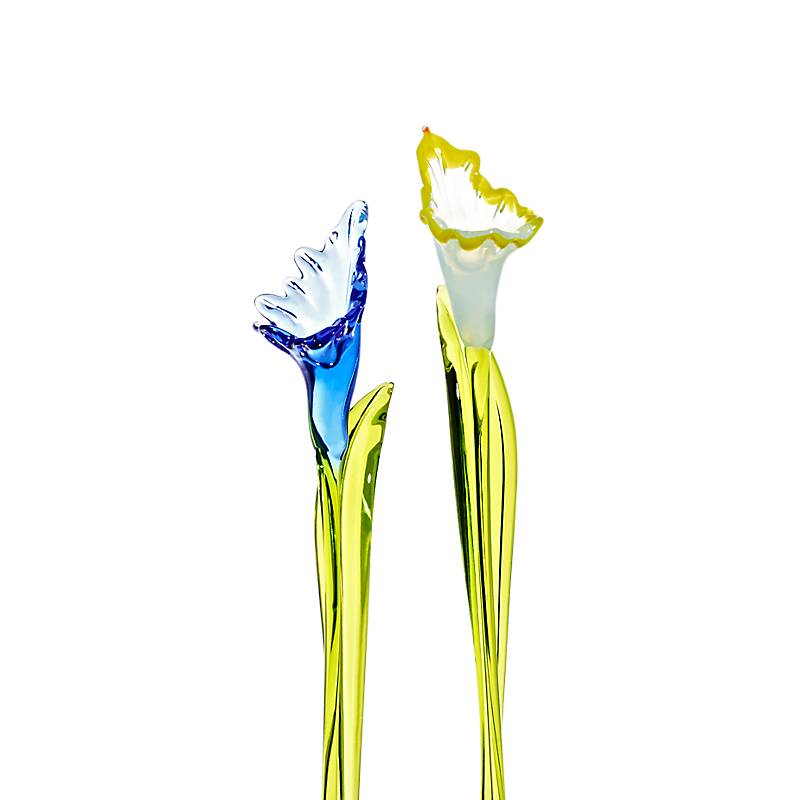Calla Blumen 15-17cm Glas Blüten Figur Kunstblumen Dekoration Geschenk