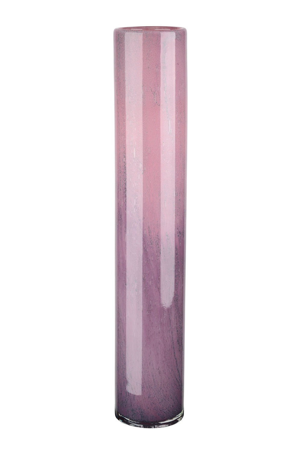 Vase Zylinder Glasröhre Linen schmal lila 55cm