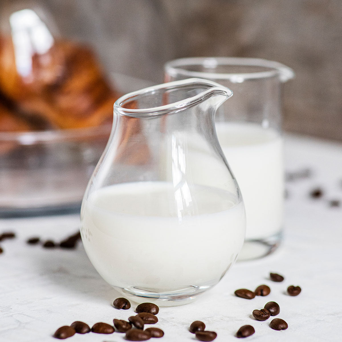 Milchkanne Latte 0,2 Liter, Höhe ca. 10,5cm Klarglas