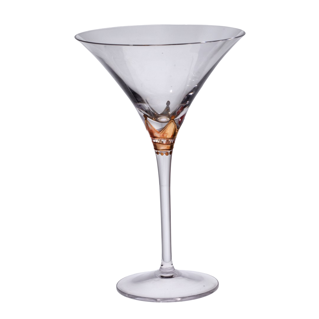 Martini Glas Cocktail-Glas Höhe ca. 20cm Transparent/Gold