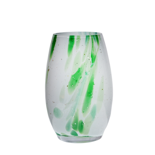 Vase Blumenvase ca. 18cm oder 20cm Grün/Weiß