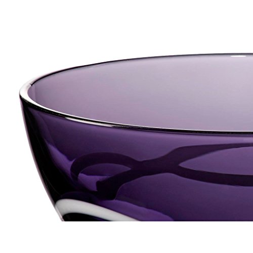6 Schälchen Kompottschale Müßlischale Obst Glas lila violett Schale 12,5cm