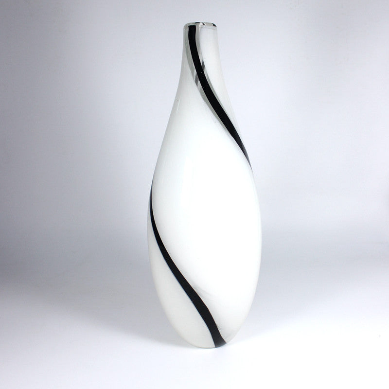 Glasvase Black & White  40,5cm