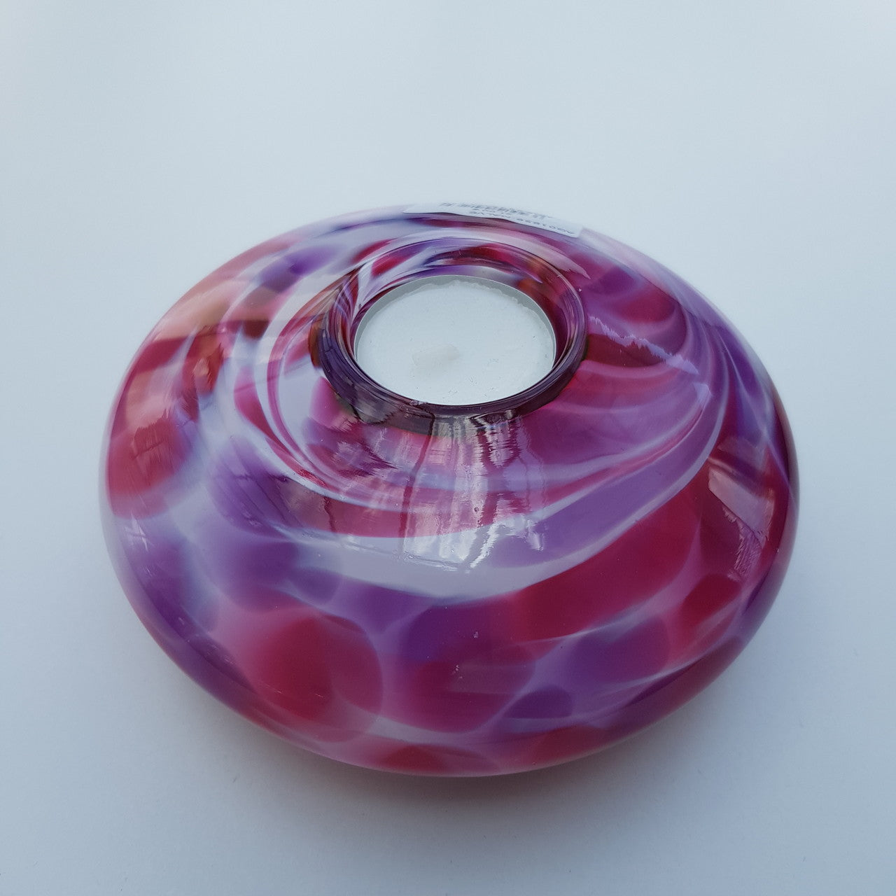 Teelichthalter Kerzenständer Glas Ufo rund 14cm Handmade