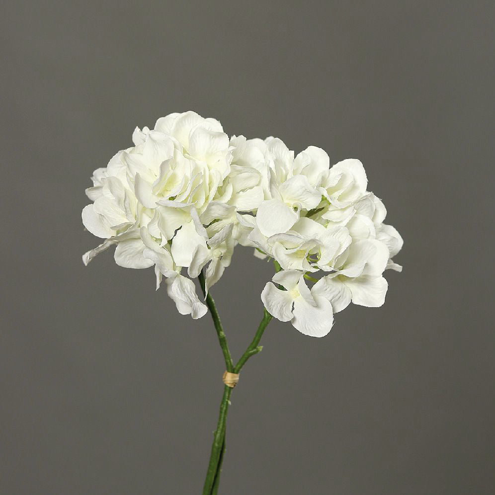 Kunstblume Hortensie Bund weiß 29cm