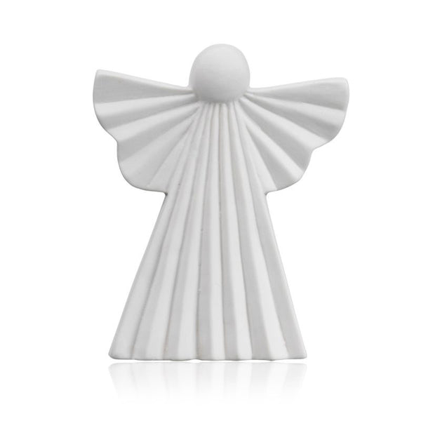 Keramikfigur Engel weiß klein Weihnachten Dekoration 12cm