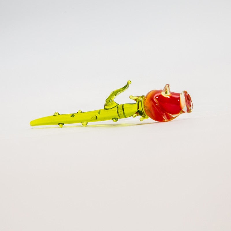 Rose Mini Plus 4-5cm Glas Blüten Figur Kunstblumen Deko Geschenk