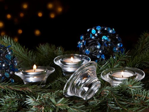 Teelichthalte Kerzenhalter Kerzenständer rund 4.5 cm Glas Bleikristall