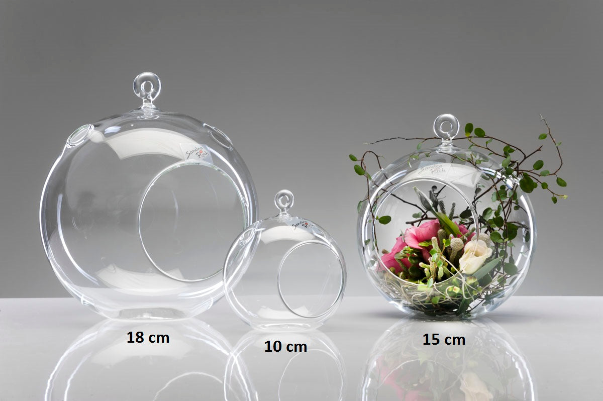 Hängevase Kugelvase Glas verschiedene Größen