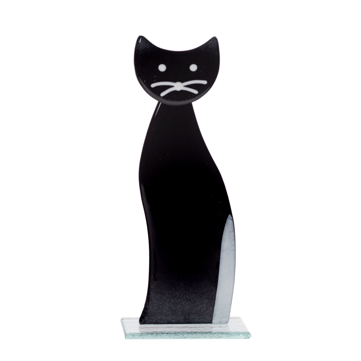 Glasfigur Katze elegant Fusing 22cm