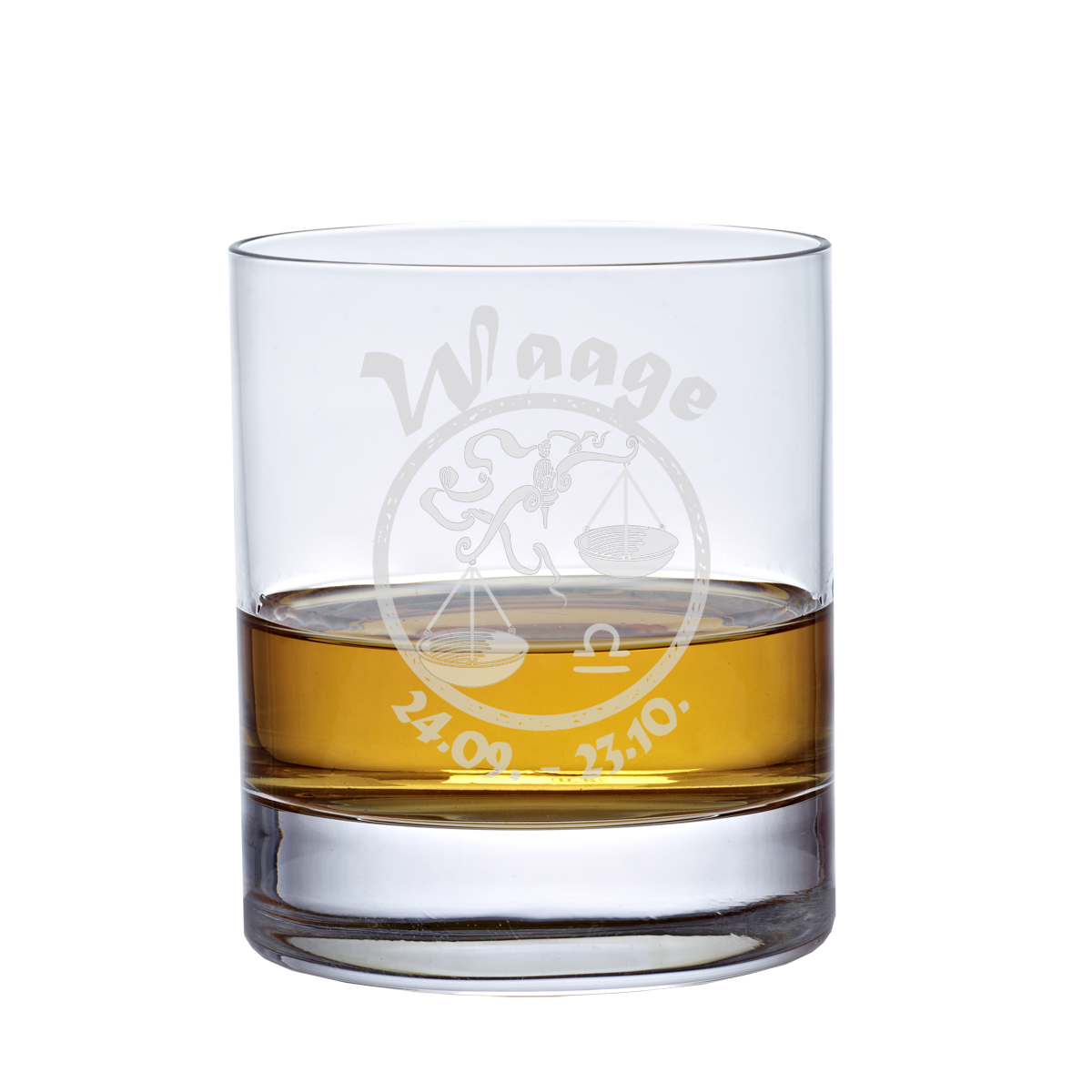 Whiskyglas (320ml) mit Sternzeichen, Lasergravur