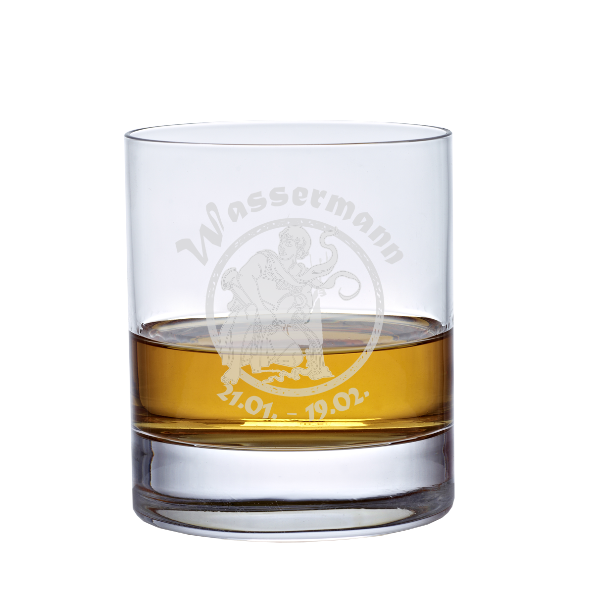 Whiskyglas (320ml) mit Sternzeichen, Lasergravur