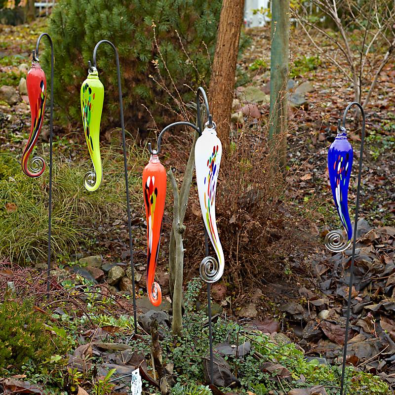 Gartenzapfen hängend groß Gartenflair 43 cm mit Stab