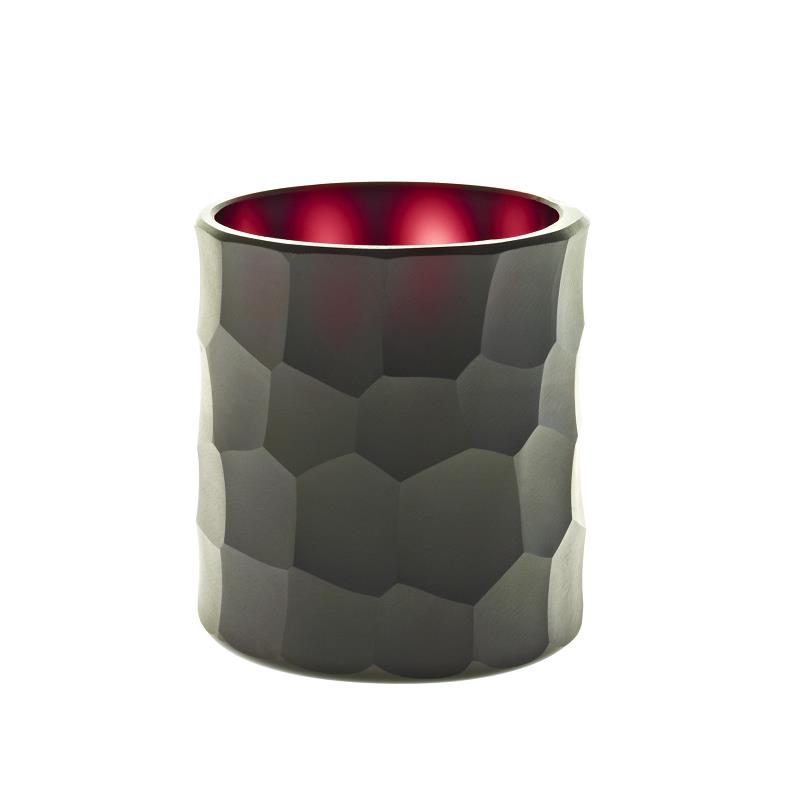 Teelichtglas Kerzenhalter Votiv Windlicht Moonlight Höhe 9,5cm violett Handmade