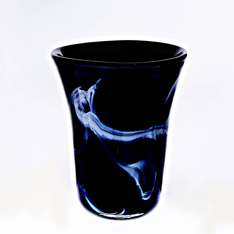 Vase schwarz weiß "Pavel" (18cm)