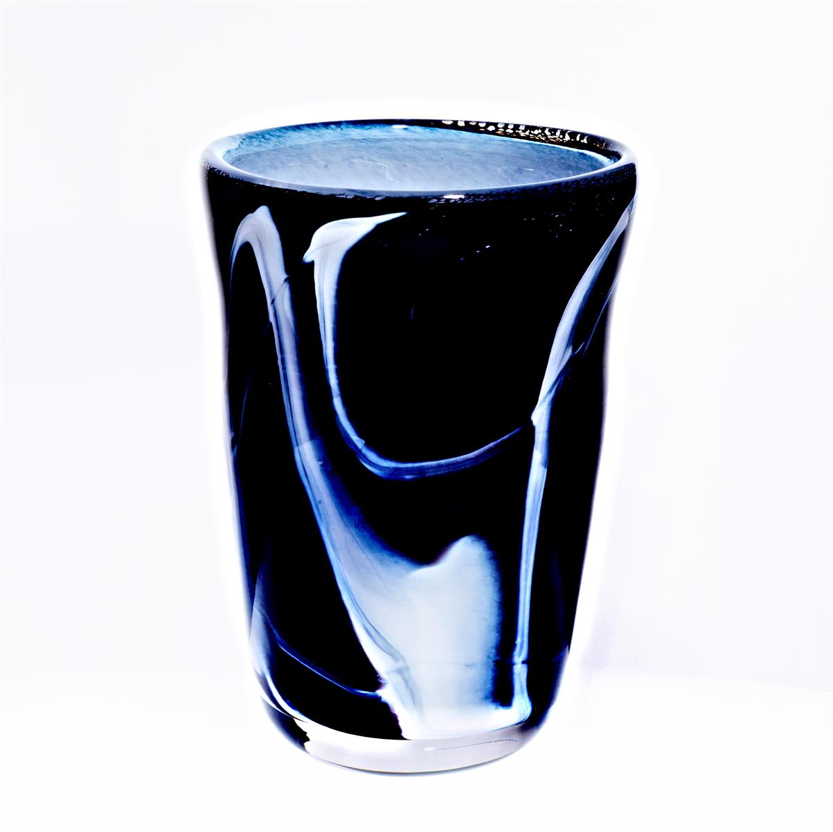 Vase schwarz weiß "Pavel" (18cm)