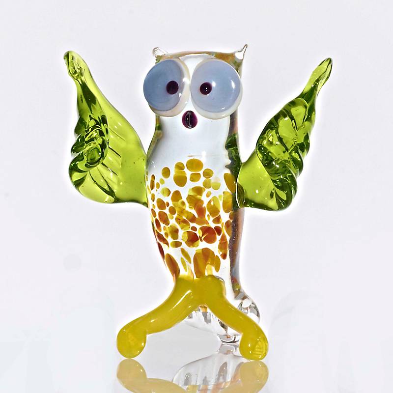 Eule Midi 6-8cm Glas Tiere Figuren Sammeln Vitrine Miniatur Waldvogel