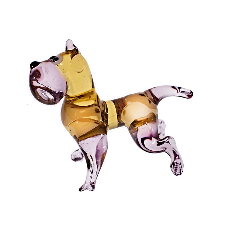Hund Midi 6-8cm Glas Figuren Sammeln Vitrine Miniatur Haustier