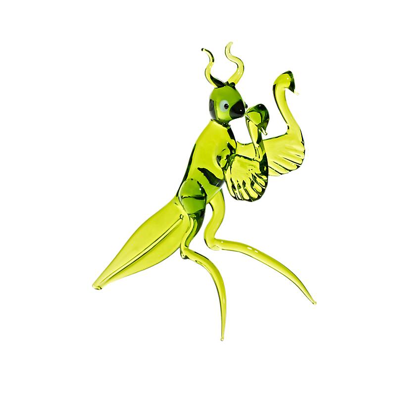 Gottesanbeterin Big 15-17cm Glas Tier Insekt Figuren Sammeln Vitrine Heuschrecke