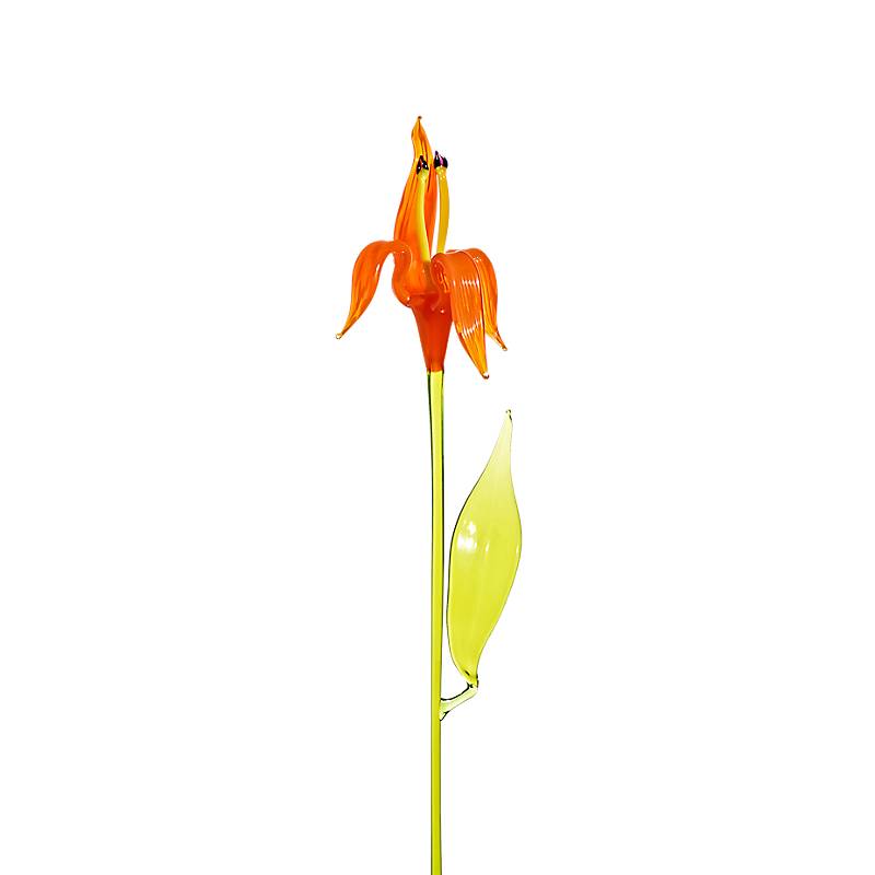 Lilie Blumen 40-45cm Glas Blüten Figur Kunstblumen Dekoration Geschenk