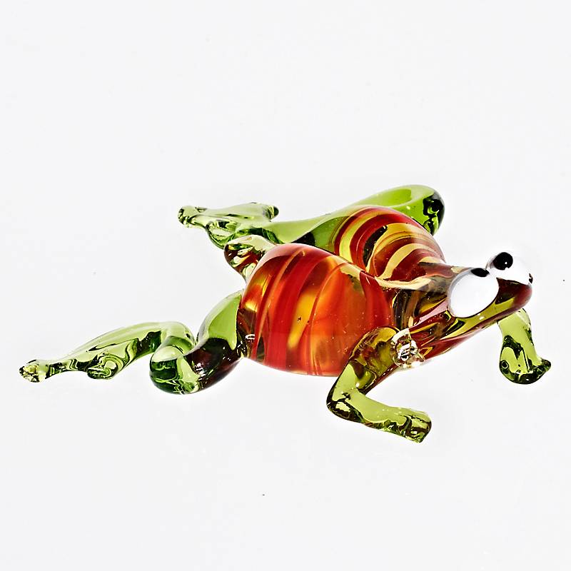 Frosch Medium 6-15cm Glas Tiere Figuren Sammeln Vitrine Miniatur Teich