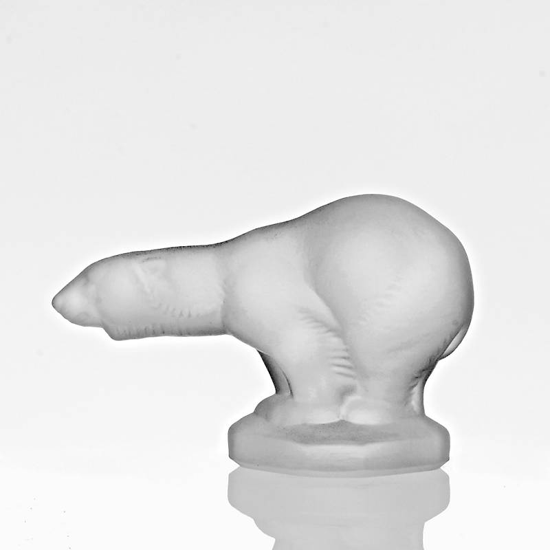 Tierfigur Eisbär satiniert (8cm)