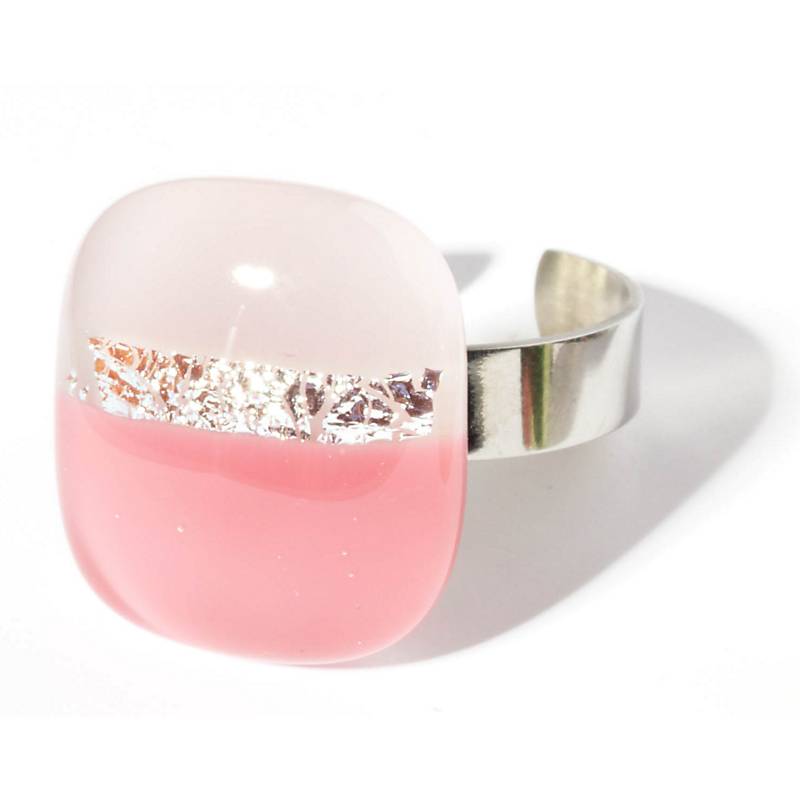 Ring mit Glasstein Fresh Opal