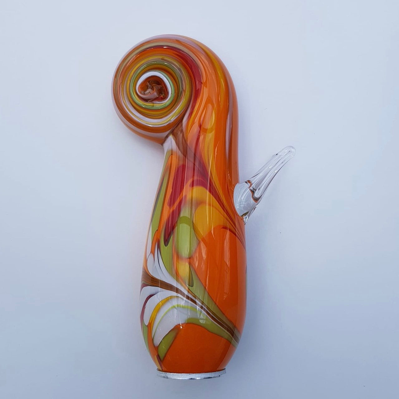 Schnecke Gartendekoration Skulptur Tierfigur Glas Handmade 25cm inkl Stab bunt