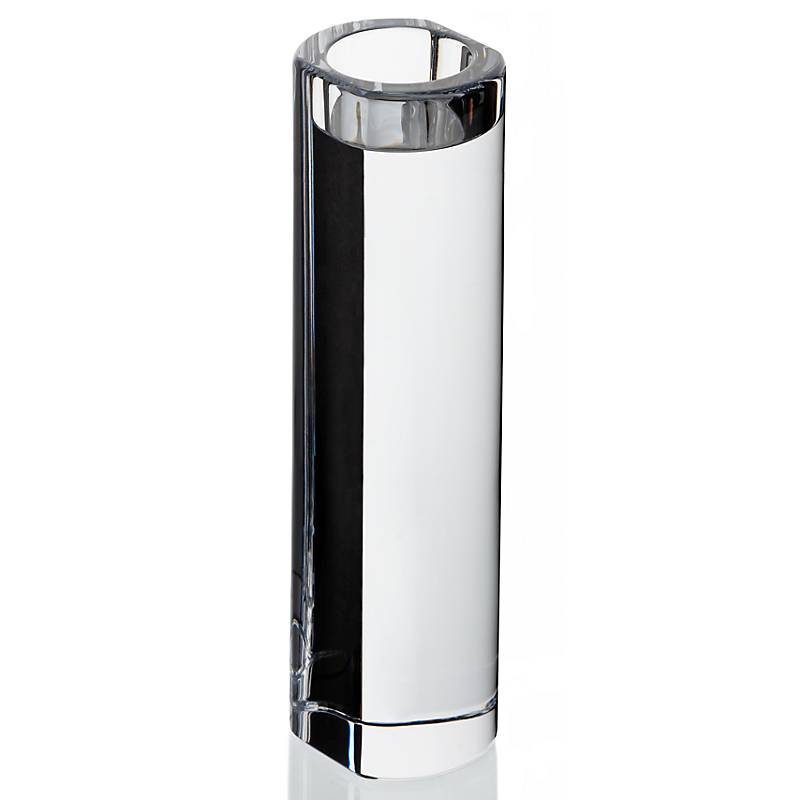 Teelichthalter Skyline 23cm, Transparent, aus Bleikristall