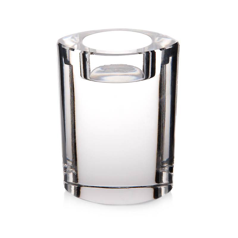 Teelichthalter Starlight 10cm, transparent aus Bleikristall