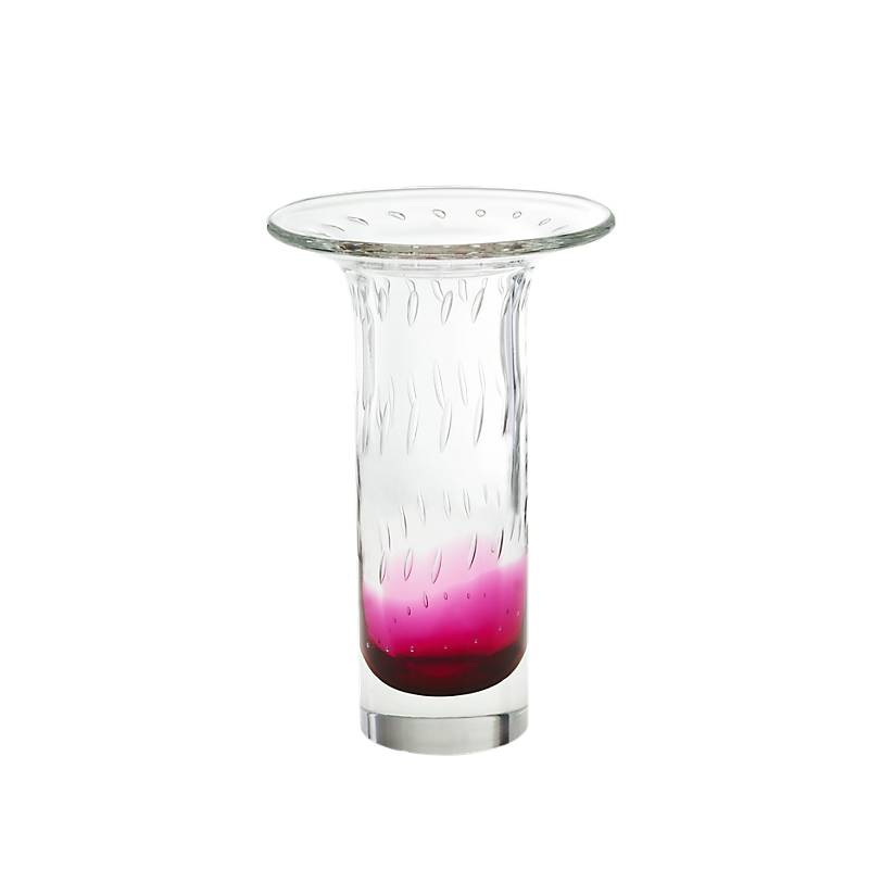 Vase Red Queen 29 cm, Rosa, aus Glas