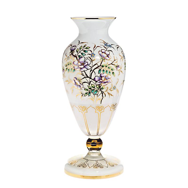 Vase White Queen 44 cm, Multicolor, aus Glas