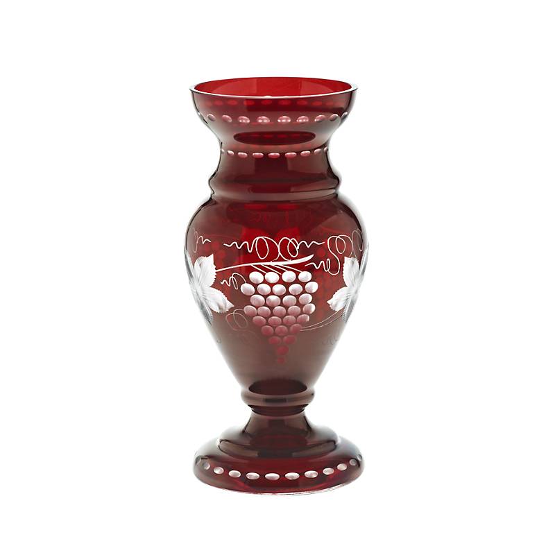 Vase Red Queen 20,5 cm, Rot, aus Glas