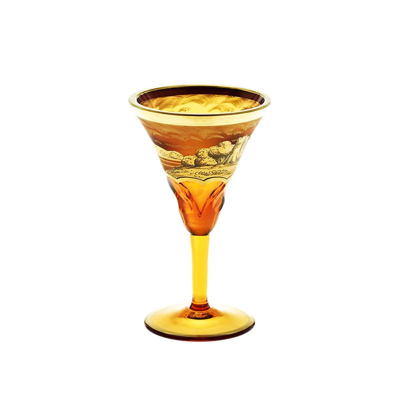 Trinkkelch Art Queen 70 ml, Gold, aus Glas