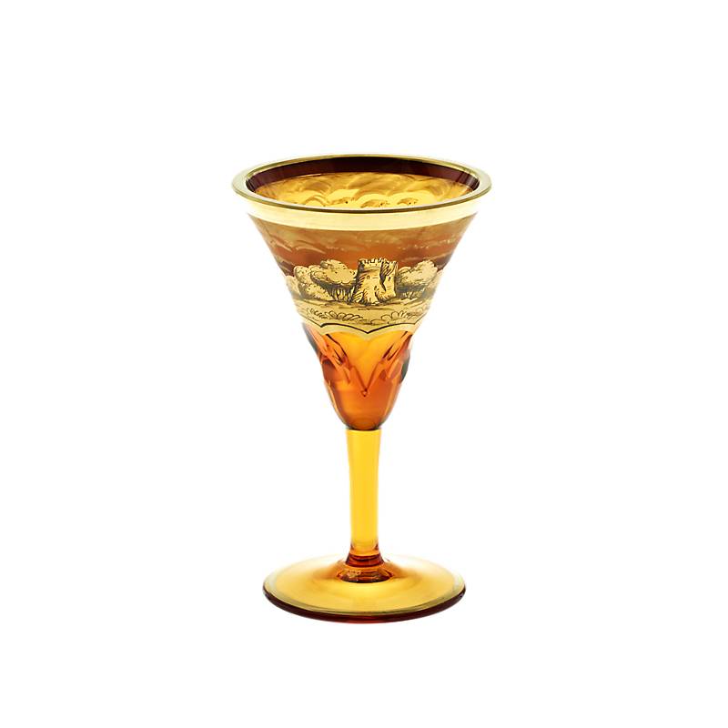 Trinkkelch Art Queen 70 ml, Gold, aus Glas