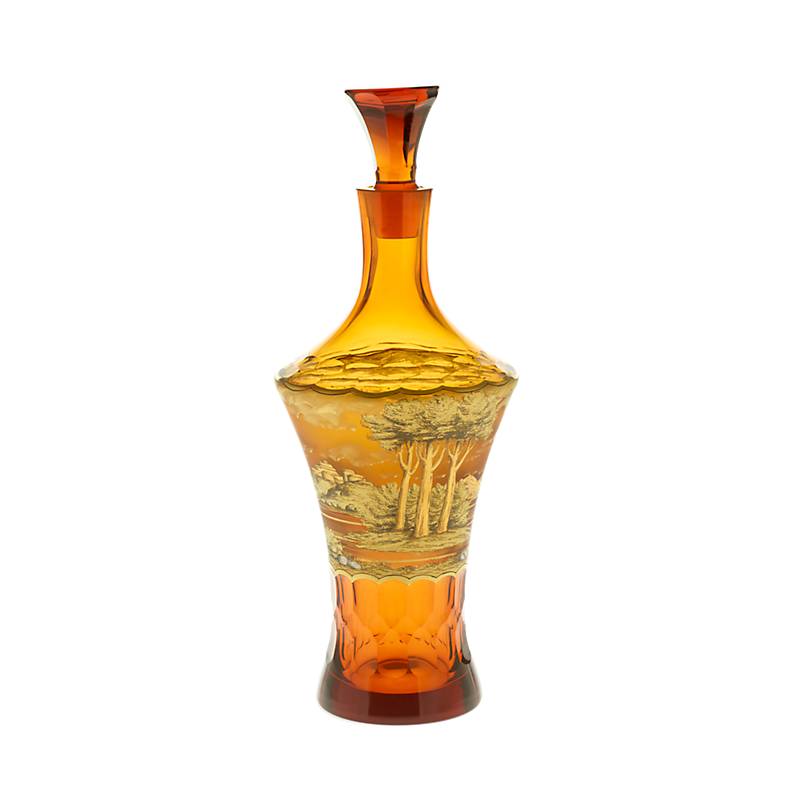 Servierflasche mit Verschluss Art Queen, Gold, aus Glas
